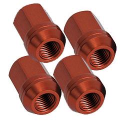 Aluminium Radmutter M12x1,25 offen (4 Stück) rot eloxiert