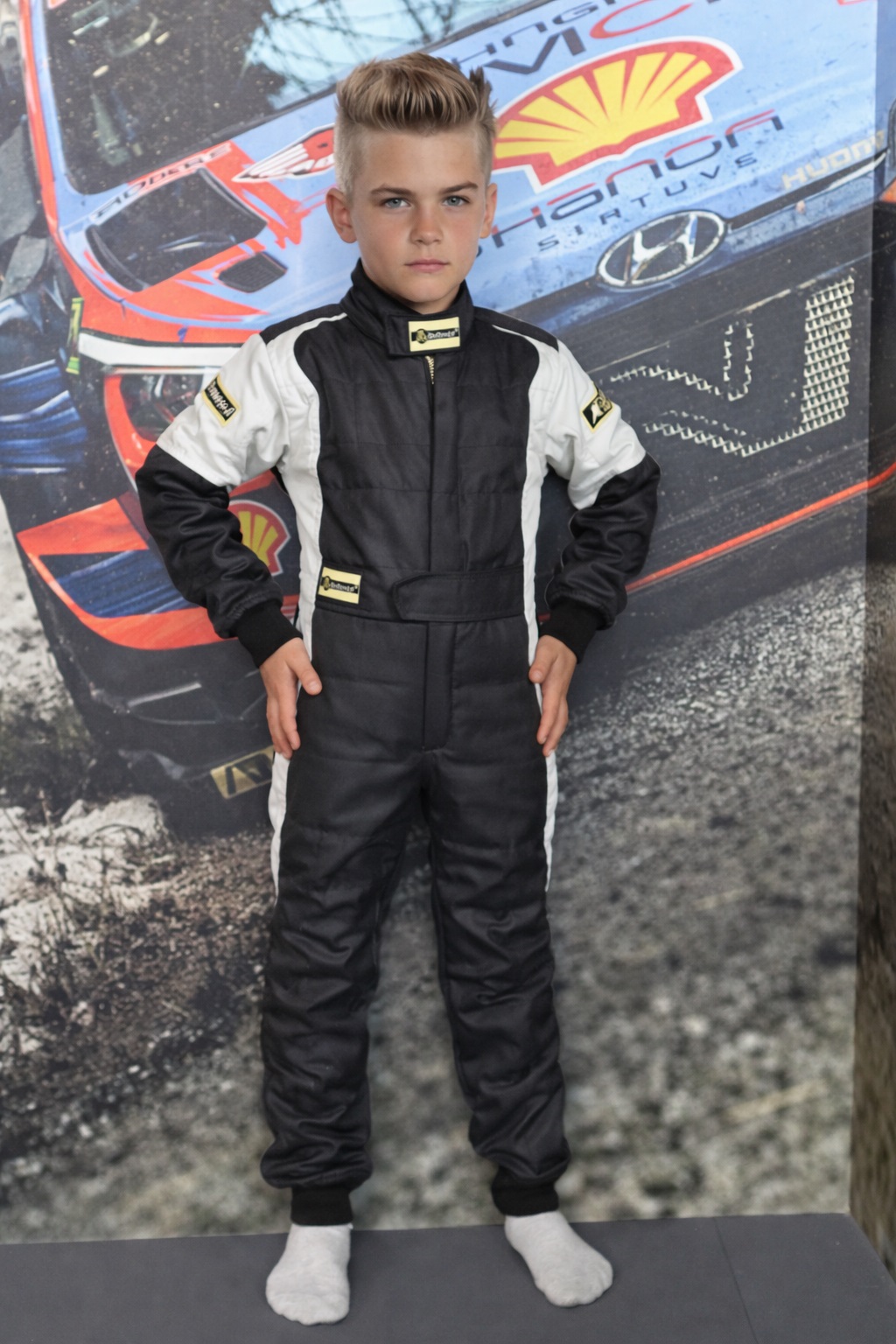 Beltenick Stratos II Kinderoverall 3-lagig FIA 8856-2018 Gr. 5XS-3XS schwarz-silber