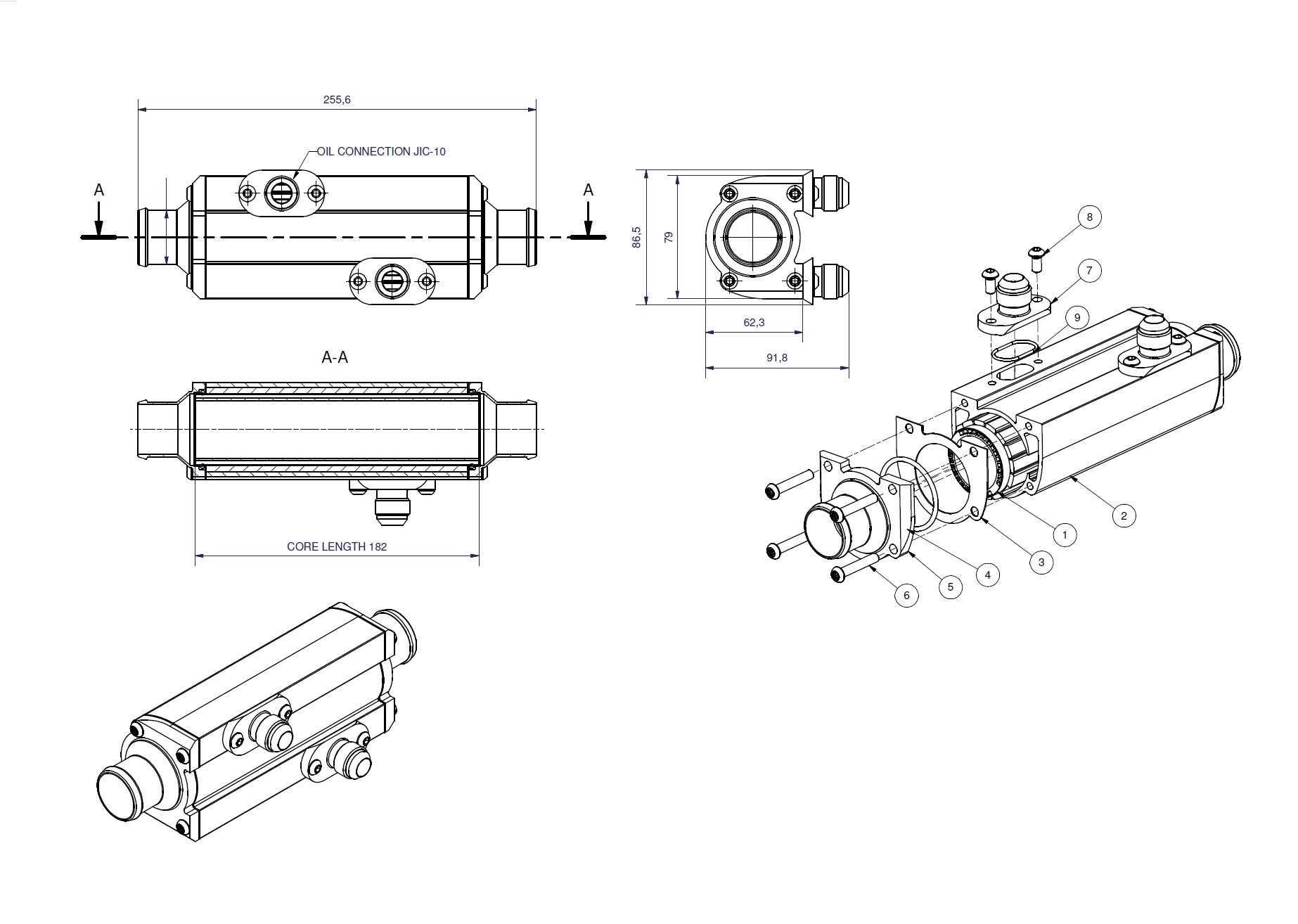 Laminova Ölkühler Wärmetauscher 182mm / 255mm Dual Core / Doppelkern