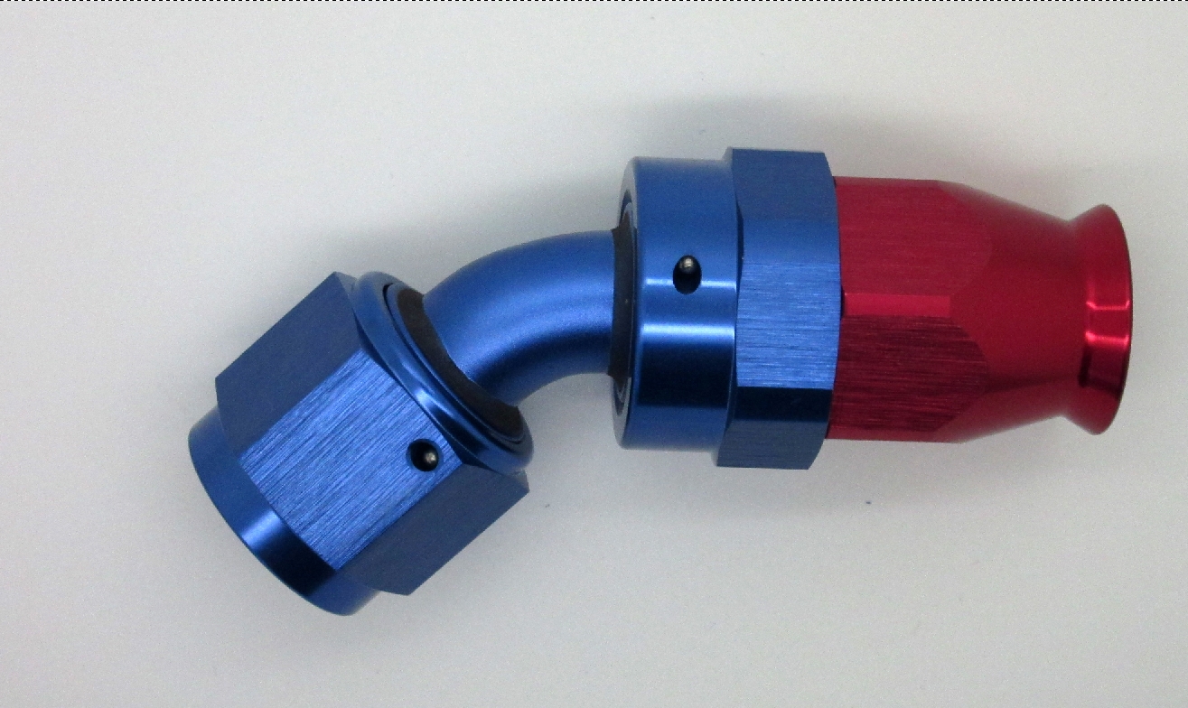 JIC Anschluss 45° Dash 08 JIC  3/4-16   für PTFE Schlauch Serie 600