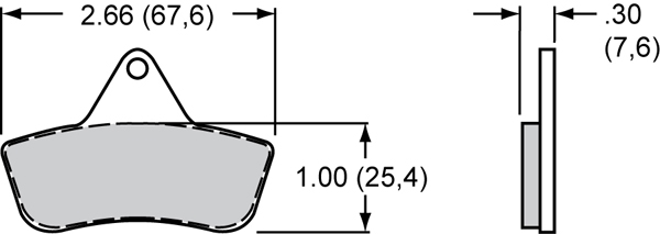 150-4091K Wilwood Sintered Metallic Bremsbelag für PS-1 Bremszangen (4108)