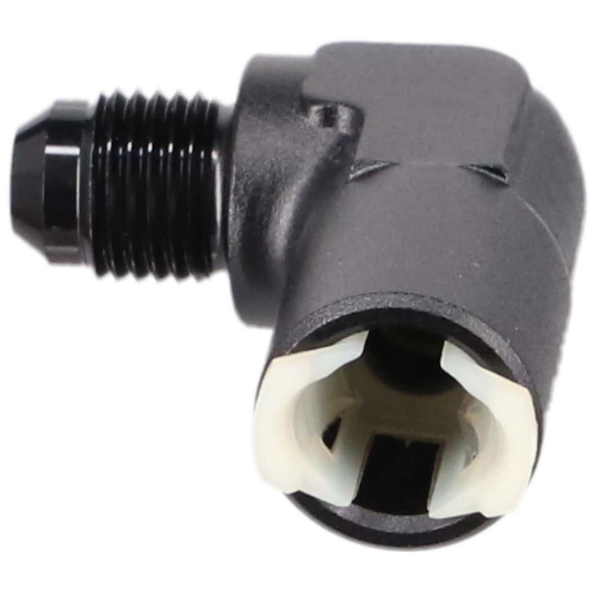 Schnellkupplung EFI 90° Dash 6  - SAE J2044   5/16 - 8mm Leitung schwarz