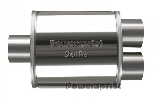 Powersprint Short Box Y-Führung Ø 60mm  oval Ø 76 mm auf 60 mm 370 mm Länge