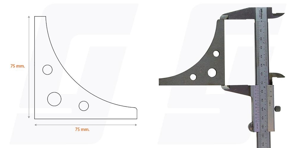 Schweisslasche Nr.14 75x75x4mm  - Domex700