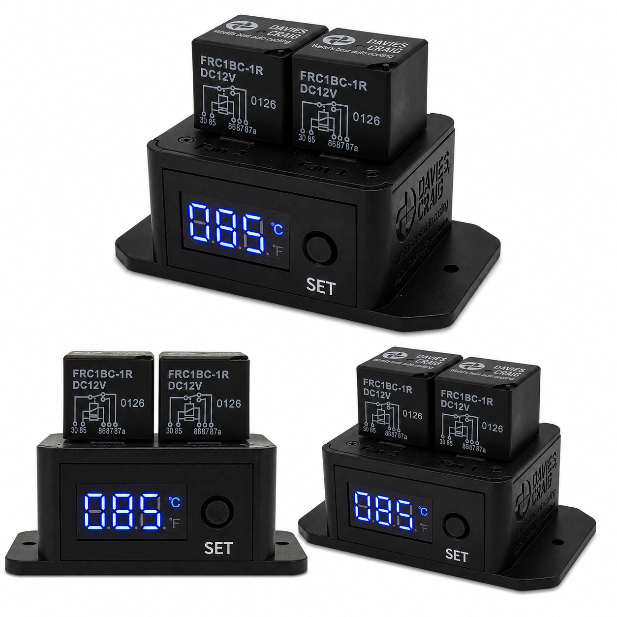 Davies Craig Digital Thermatic Fan Switch GEN II universell ohne Gewindesensor, mit Temperaturfühler