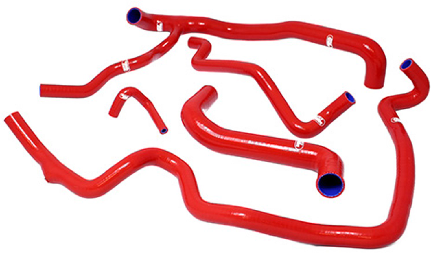 Samco Renault Twingo 133 Cup 2009-   5-teiliges Kühlwasser-Schlauchkit rot