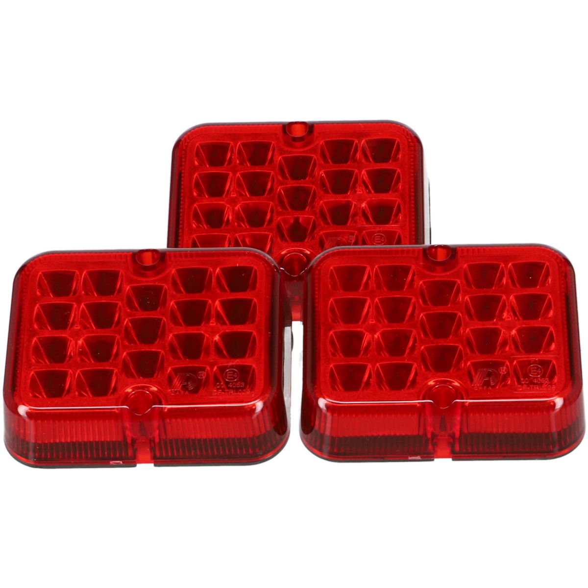 Regenlichter 19 LED  E - Kennung Set aus 3 Regenlichtern