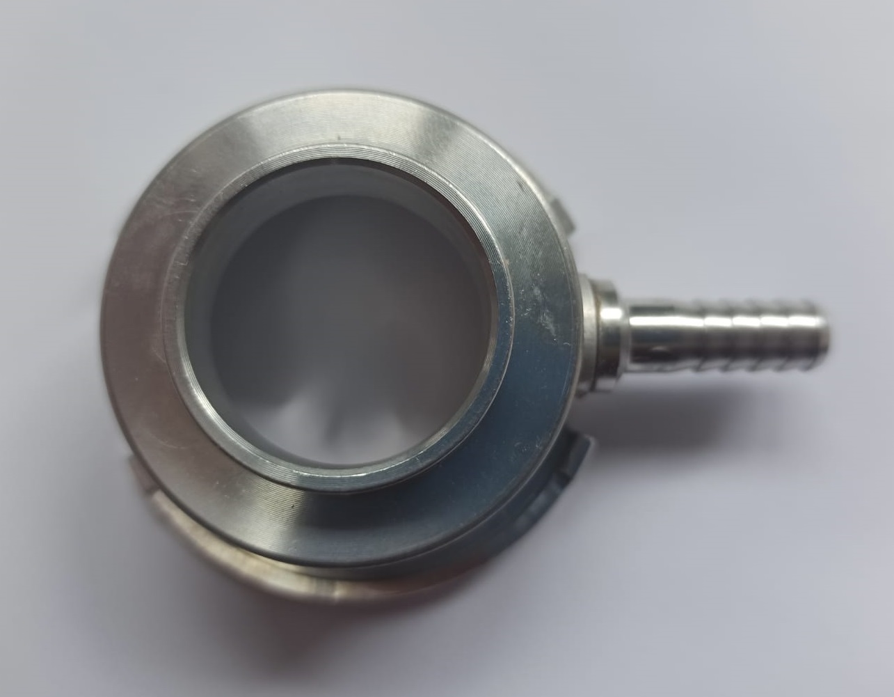 OBP Kühlerdeckelflansch 41mm  Überlaufrohr 8,00mm CNC gefräst (billet aluminium)