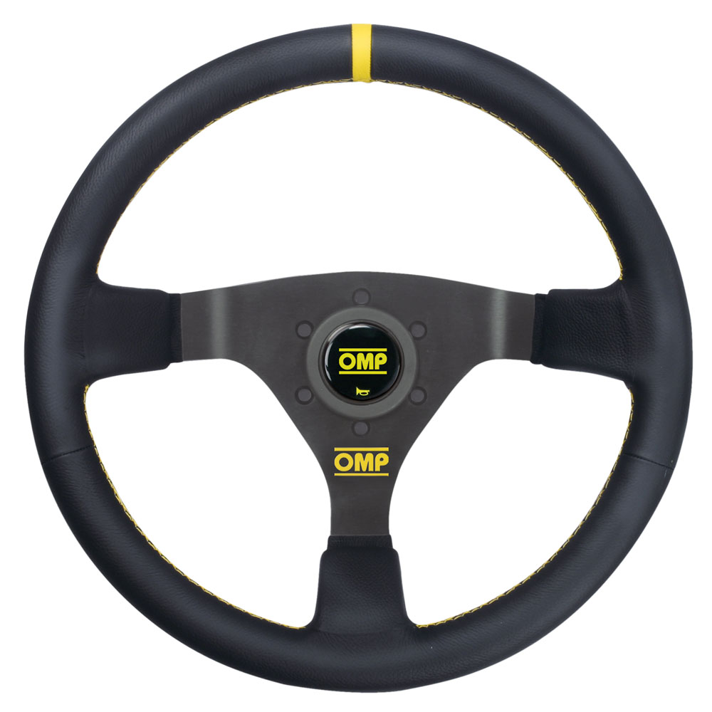OMP Lenkrad WRC  Glattleder schwarz Speichen schwarz