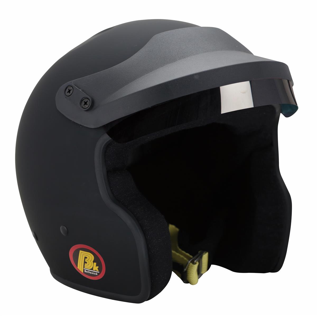 Beltenick OF Racing mit M6 Terminals schwarz Homologation FIA 8859-2015 Jet Helm
