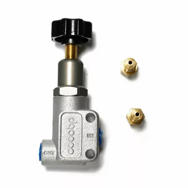 OBP Bremskraftregler Drehversteller  3/8″ UNF incl. Adapter auf M10x1