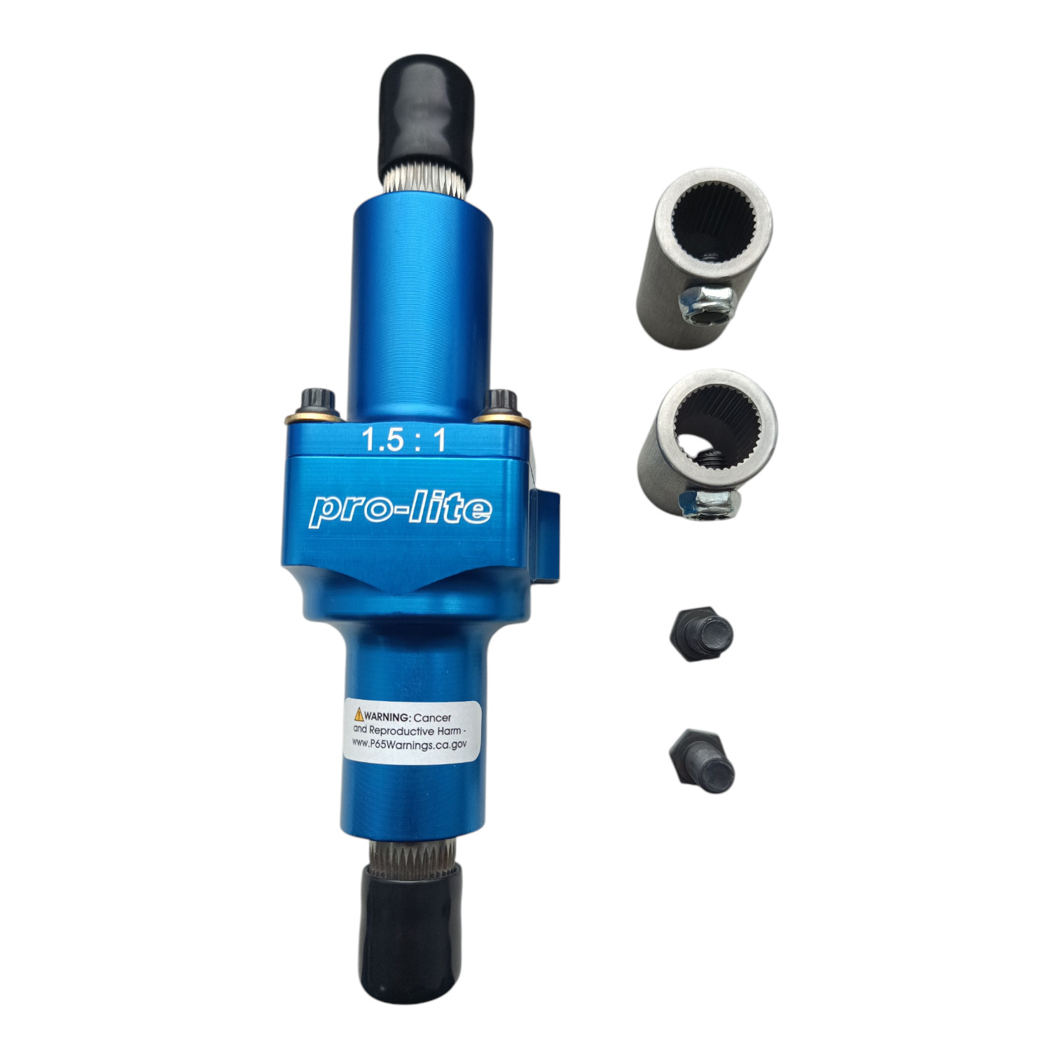 Coleman Lenkübersetzung 1,5:1 - Set mit Einschweisbuchsen  Steering Rack shortener Ratio 1: 1,5