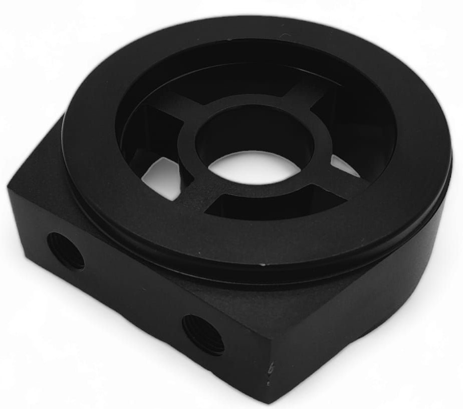 OBP Zwischenadapter für Adapterplatten  CNC gefräst, mit 3x 1/8" NPT Ports