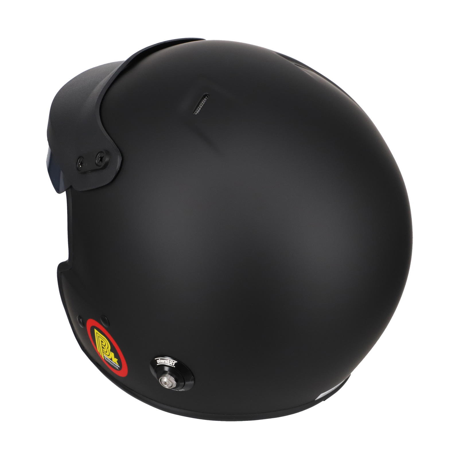 Beltenick OF Racing schwarz mit Hans Clips Homologation FIA 8859-2024 / 2015 Jet Helm