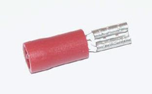 Flachsteckerhülse rot 4.3mm  0,5-1,0 mm²
