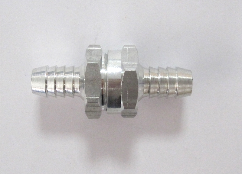 Rückschlagventil 10mm  für Kraftstoffleitungen, Aluminium