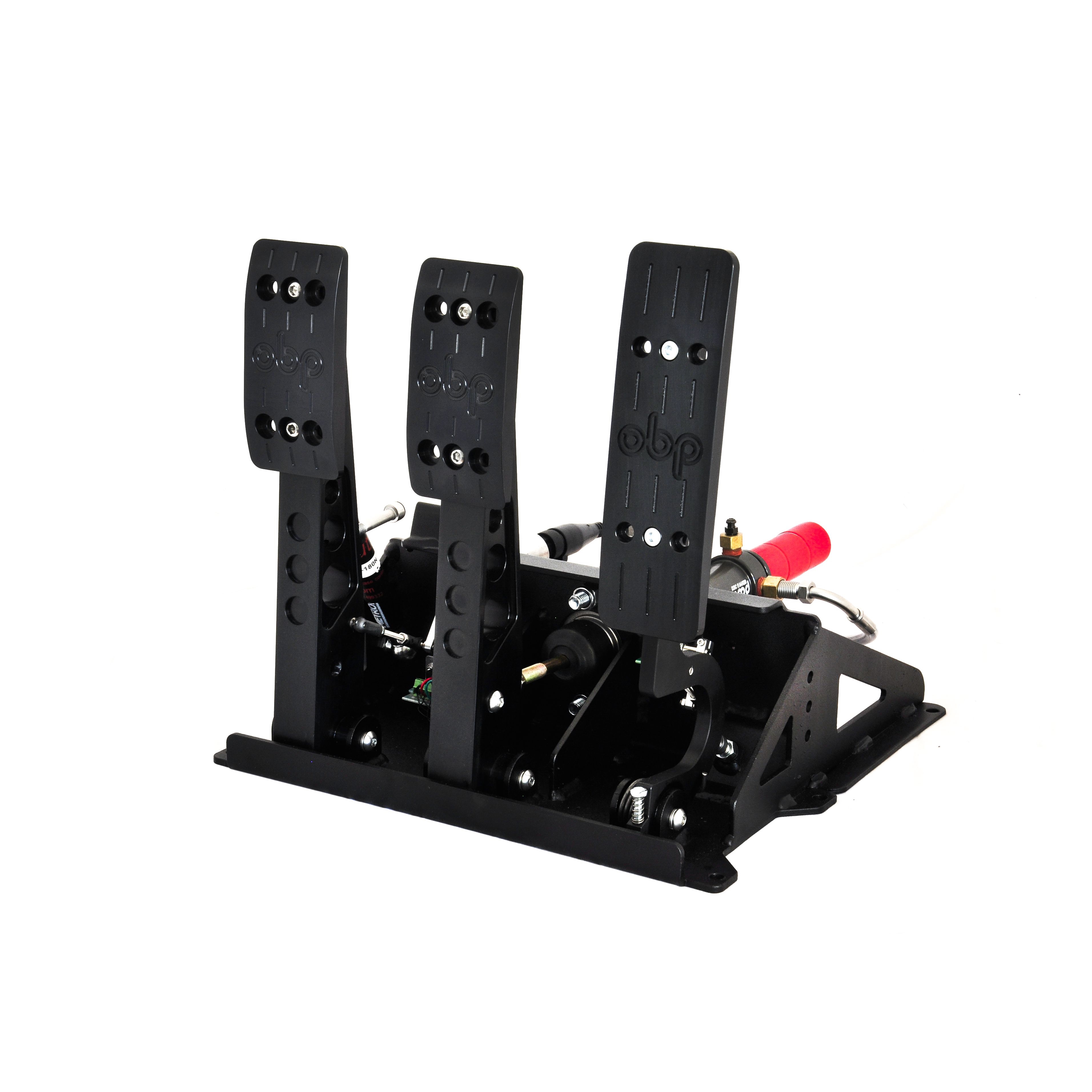 OBP Sim Racing E Sport Pedalbox schwarz  3 Pedale, incl. hydraulischer Bremse