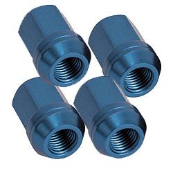Aluminium Radmutter M12x1,5 offen  (4 Stück) blau eloxiert