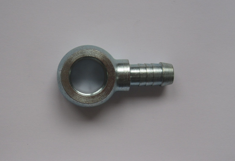 Stahl-Ringstück 10mm Schlauch  Bohrung 16mm Durchmesser