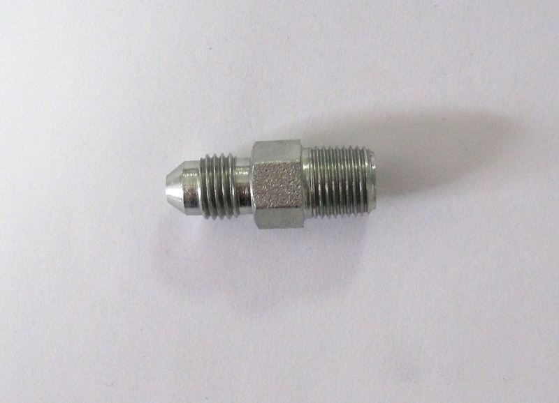 Adapter JIC-NPT Stahl  1/8x27NPTF zu 3/8x24JIC