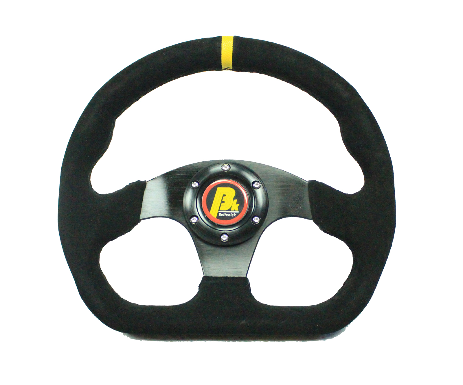 Beltenick Sportlenkrad Racing 320mm Wildleder schwarz - abgeflacht