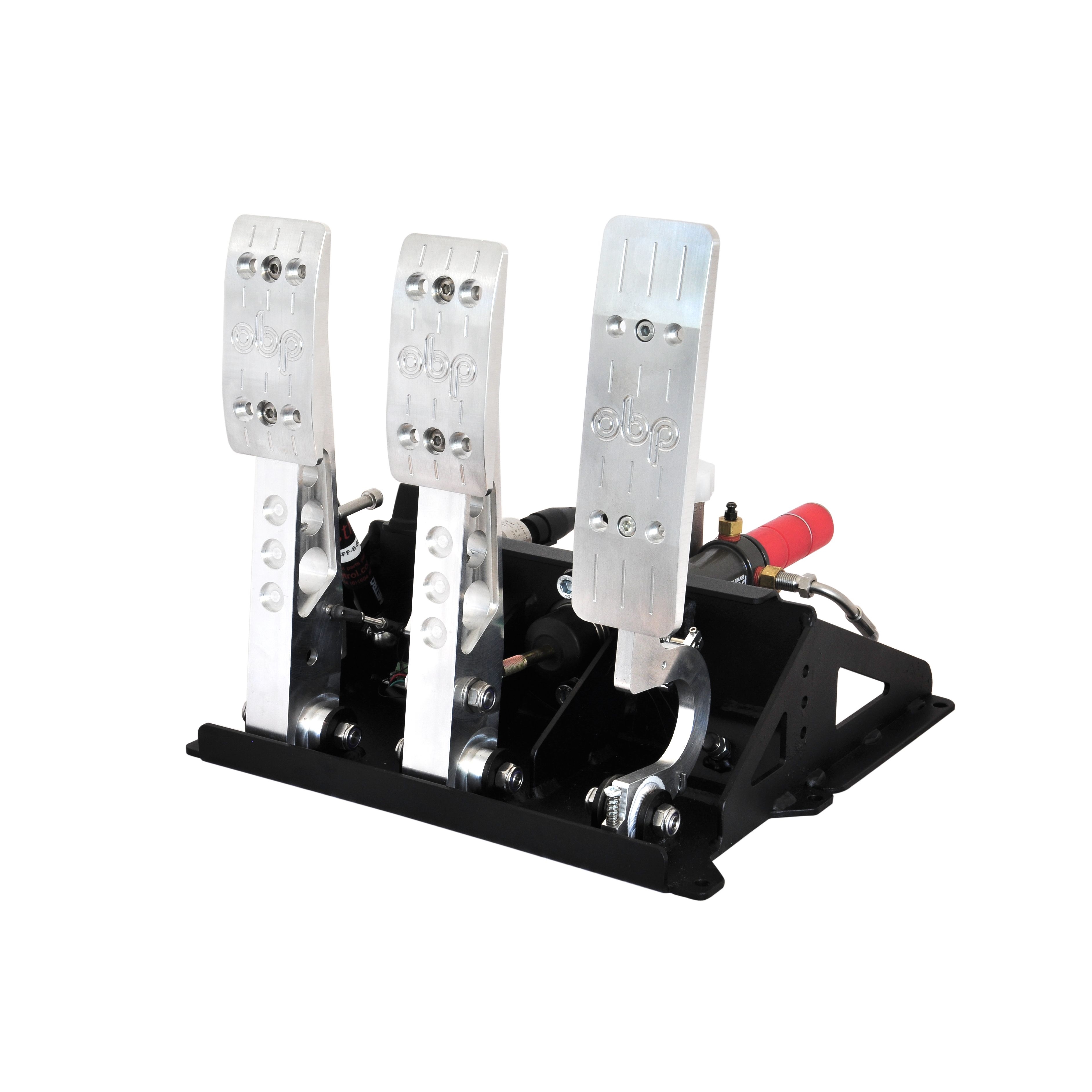 OBP Sim Racing E Sport Pedalbox silber  3 Pedale, incl. hydraulischer Bremse