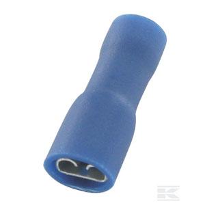 Flachsteckerhülse blau 6.3mm isoliert  1,5-2,5 mm²