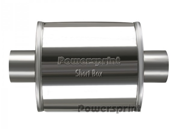 Powersprint Schalldämpfer Short Box  oval Ø 55mm 370 mm Länge