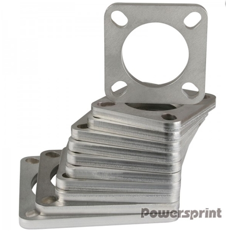 Powersprint Quadrat-Flansch 4-Loch  70 mm Ø Rohrausschnitt