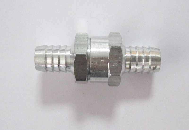 Rückschlagventil 12mm  für Kraftstoffleitungen, Aluminium