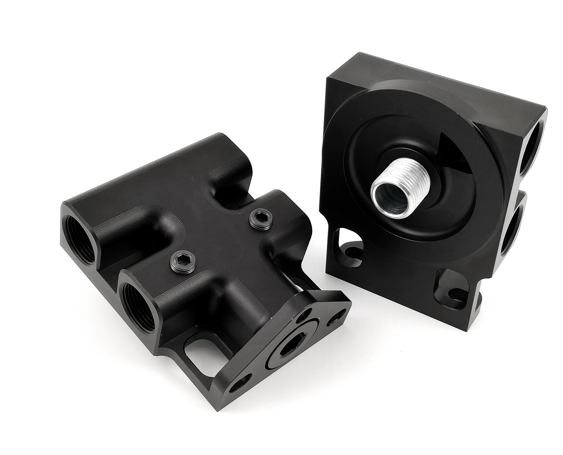 Mocal Ölfilterhalter & Thermostat extern rechts  Anschluss M22x1,5 innen 3/4" Filter