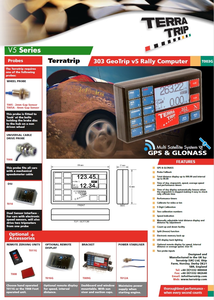 Terratrip 303 GeoTrip mit GPS v5  Elektronischer Wegstreckenzähler