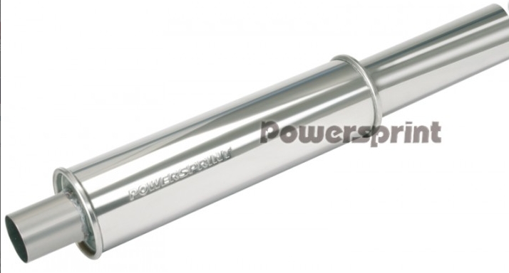 Powersprint Endschalldämpfer 50 mm rund Ø 76 mm Endrohr