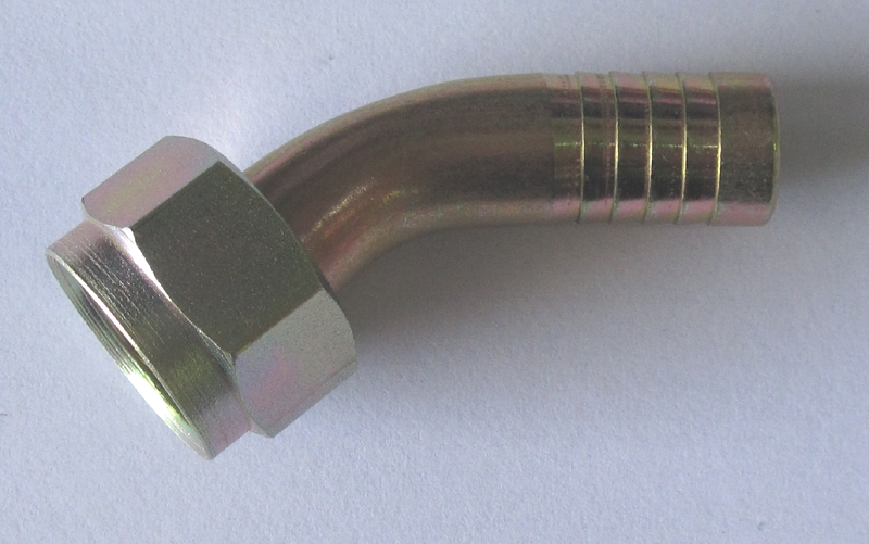 Rohrkrümmer 45° mit Mutter  1/2 inch BSP