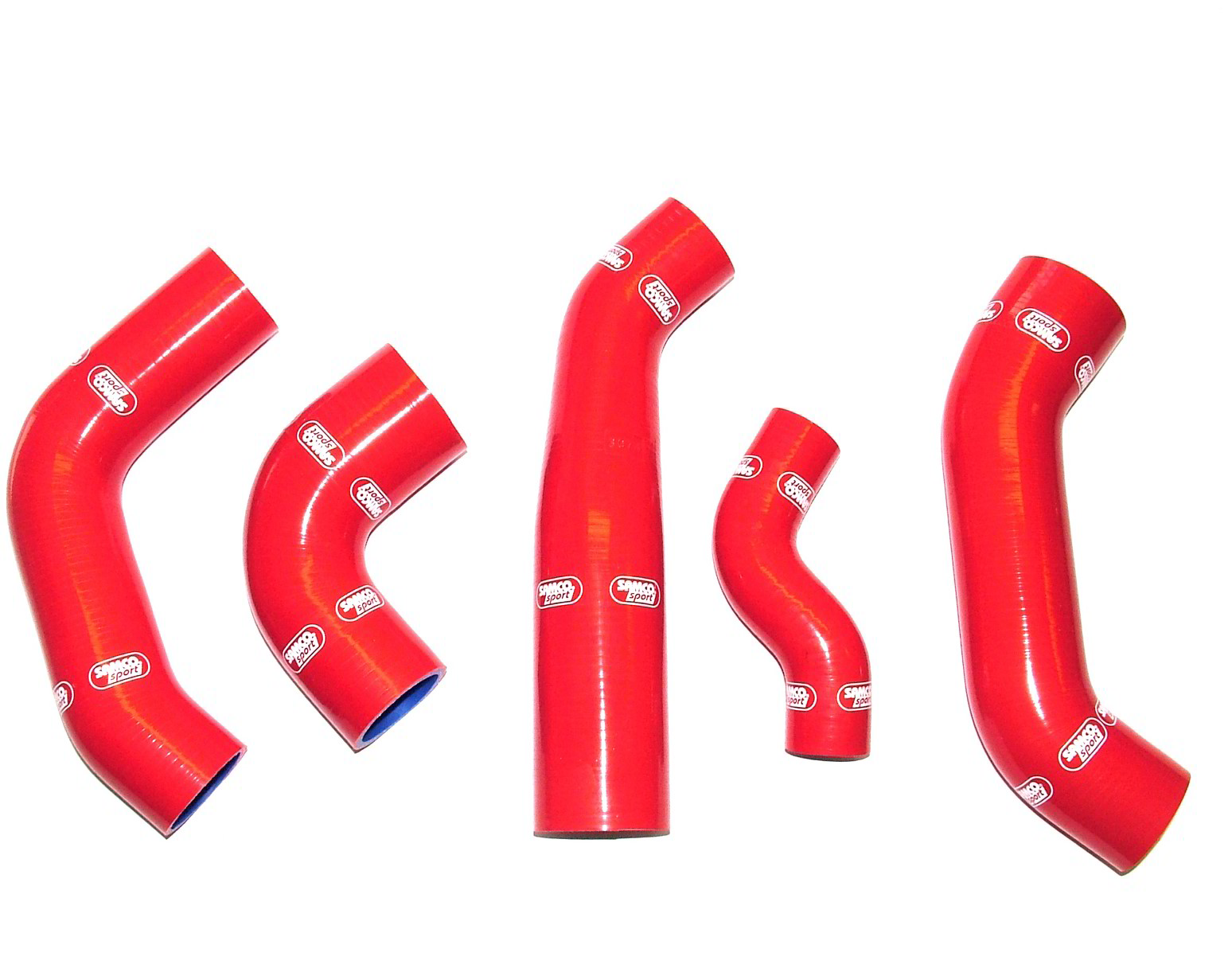 Samco Schlauchkit Mitsubishi Colt CZT Turbo 05-09   5-teiliges Ladeluftsystem rot