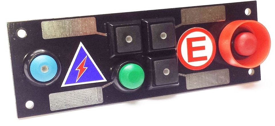 Schaltleiste blank für Cartek Power Distribution Module    CARTEK PDM Switch Panel 6W (black + START, plain)