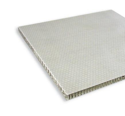 Verbundmaterial (Honeycomb) weiß 15mm Wabenplatte 1,18x0,58m Platte (1,85kg/m²)