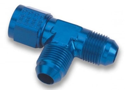 T-Stück Female Swivel on Run 10 AN, Dash 10 JIC, 7/8-14 UNF