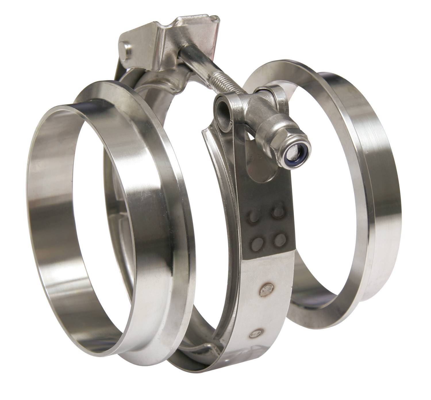 Powersprint Auspuff Schnellverschluss  QR-Doppel-T Bandschellenset (V-Band) Ø 70mm / 2,75