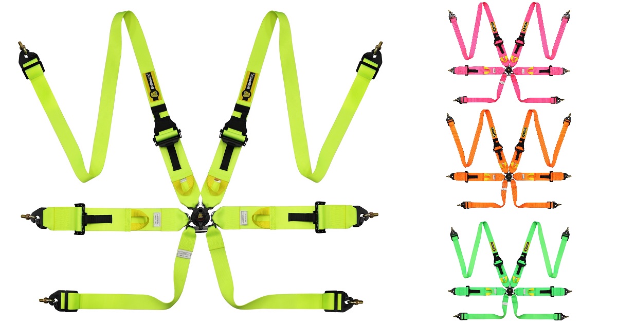 Beltenick FIA 76/50mm HANS Gurt Neon / Fluo  FIA 8853-2016