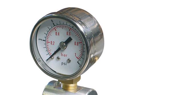 Druckprüfmanometer  0-15psi (0-1,0 bar)