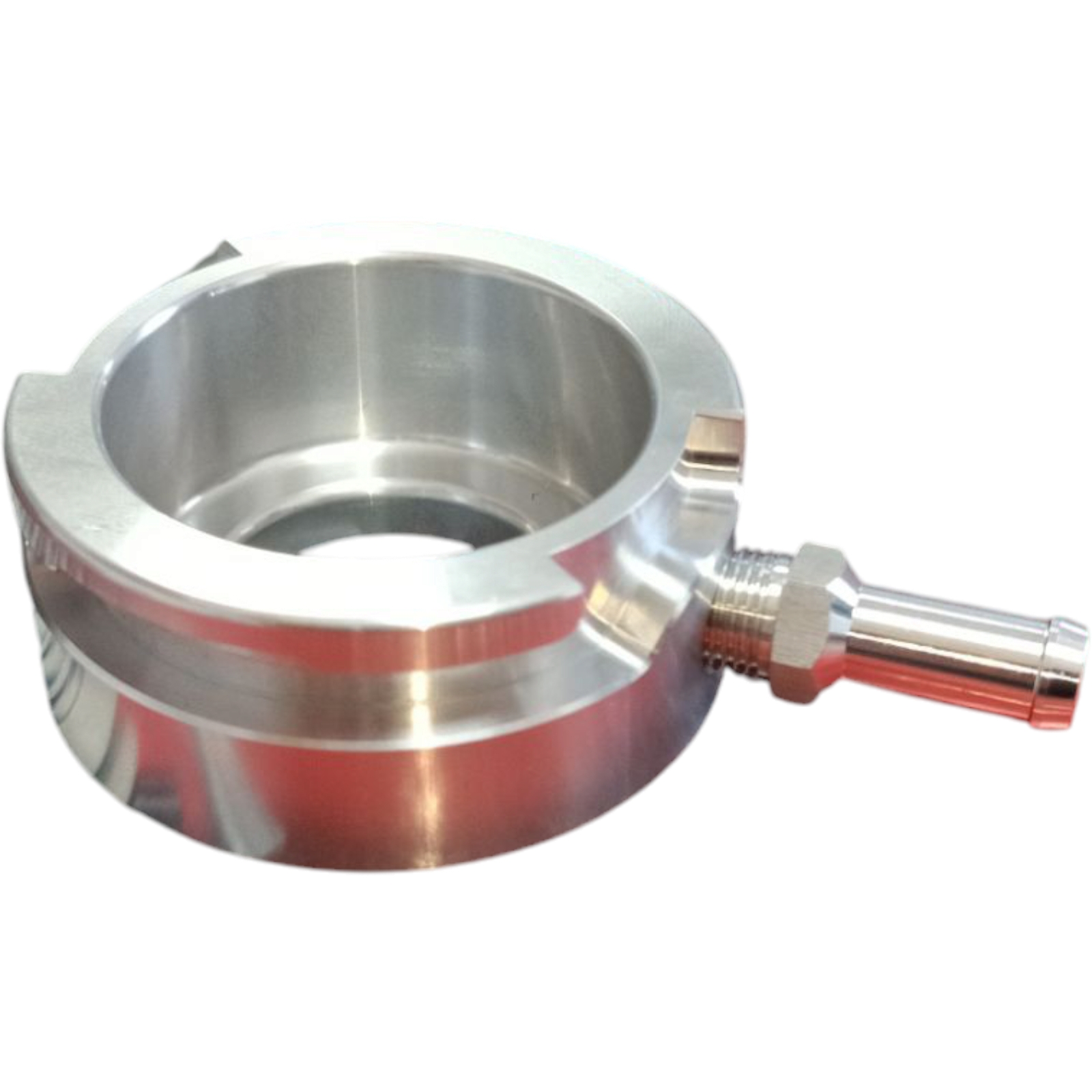 Kühlerdeckelflansch 41mm  Überlaufrohr 8,00mm CNC gefräst (billet aluminium)