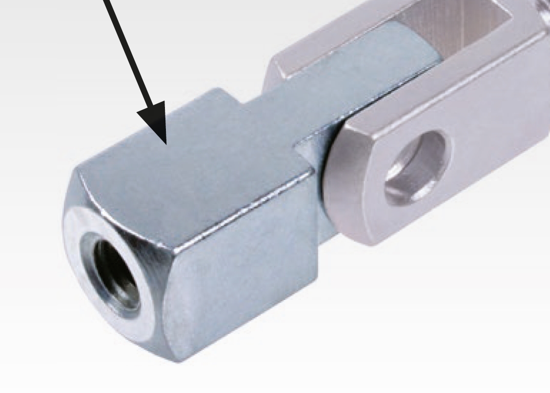 Gegenstücke für Gabelköpfe und Gabelgelenke, Innengewinde, verzinkt Größe 10x20