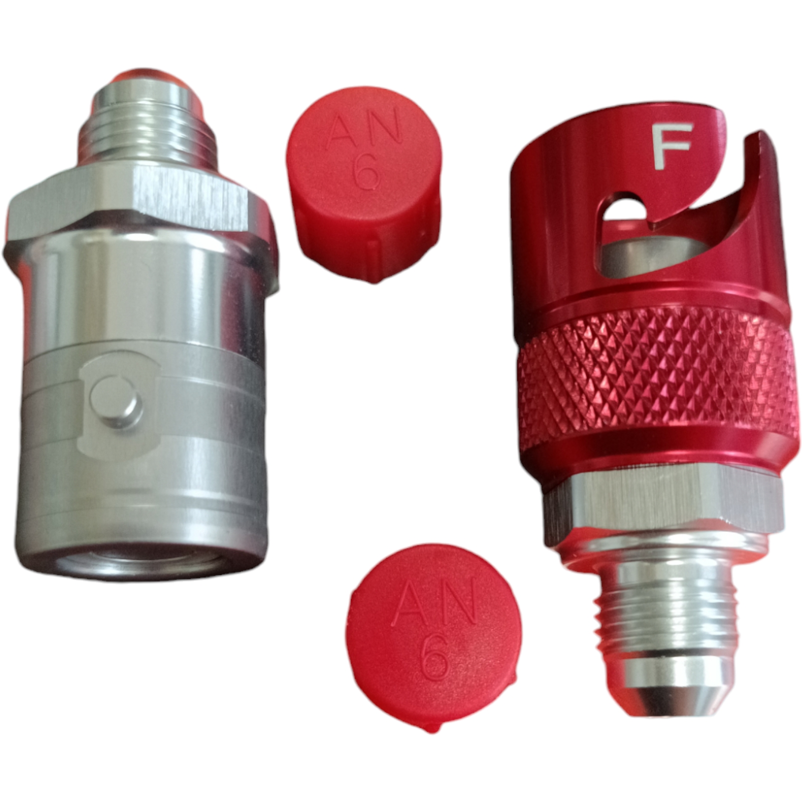 Schnellkupplung KraftstoffBenzin Dash 06 AN Aluminiumausführung breites Gehäuse