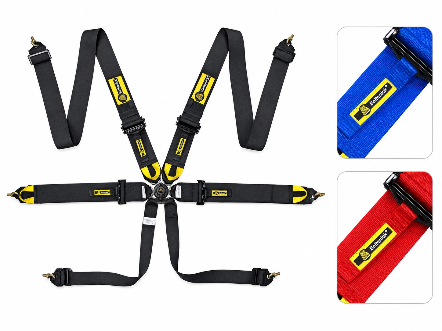 FIA Gurt Ultra Light Beltenick 6-Punkt Pull Down FIA 8853-2016  (75mm Schulter- und Beckengurte)