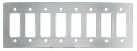 Sicherungsleiste / Einbaublende 8-fach Edelstahl silber
