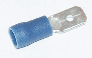 Flachstecker blau 6.3mm  1,5-2,5 mm²