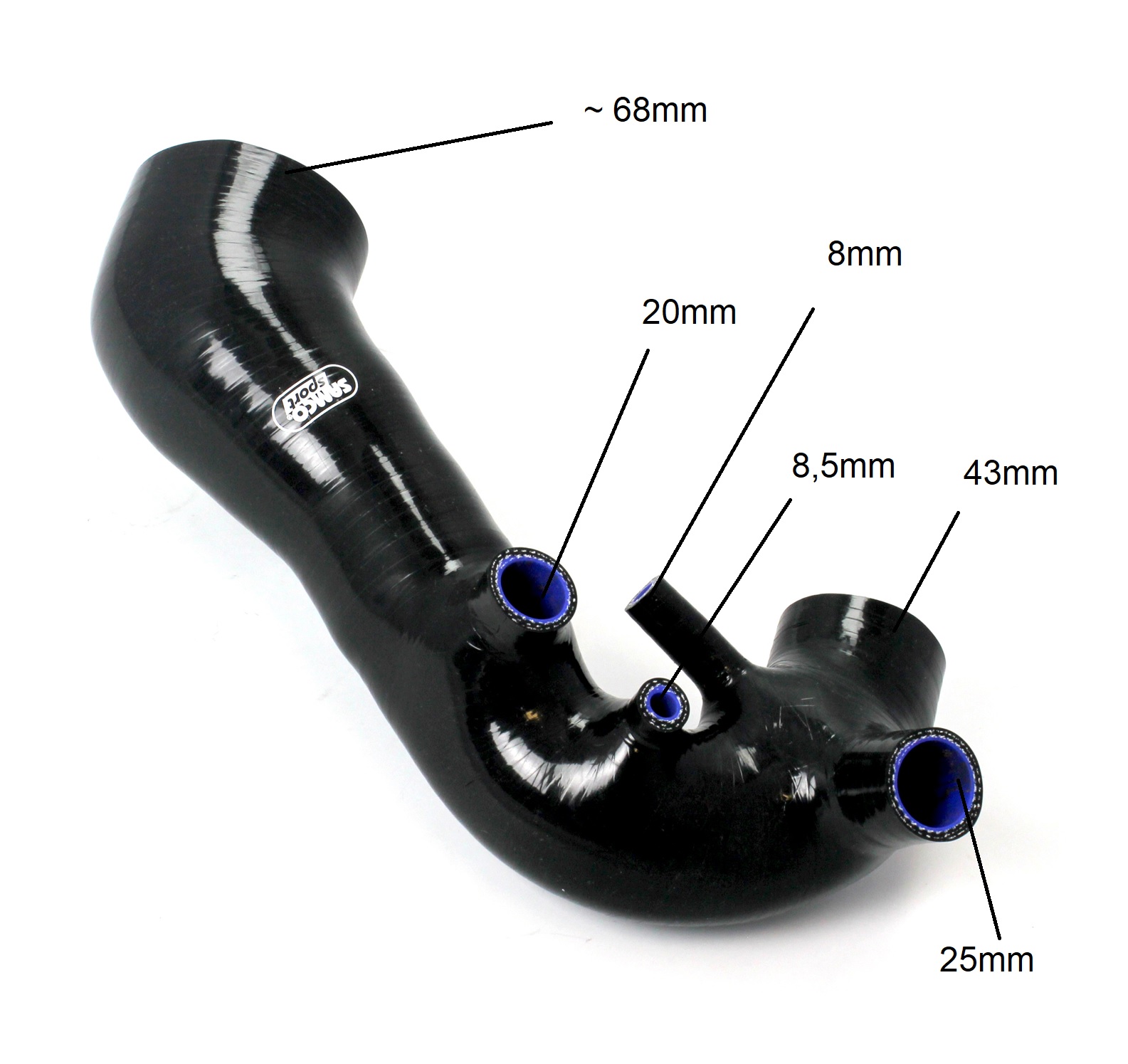 Ansaugschlauch Audi A4 1800 Turbo B5/B6 Samco schwarz  VW Passat 1.8T B5