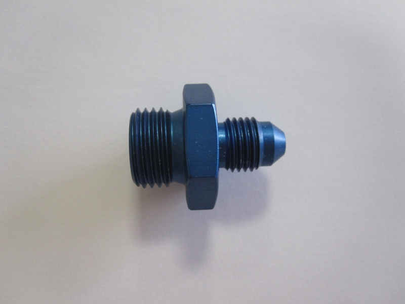Aluadapter JIC/DIN  04AN, Dash 4 (7/16x20 UNF) / M16x1,5