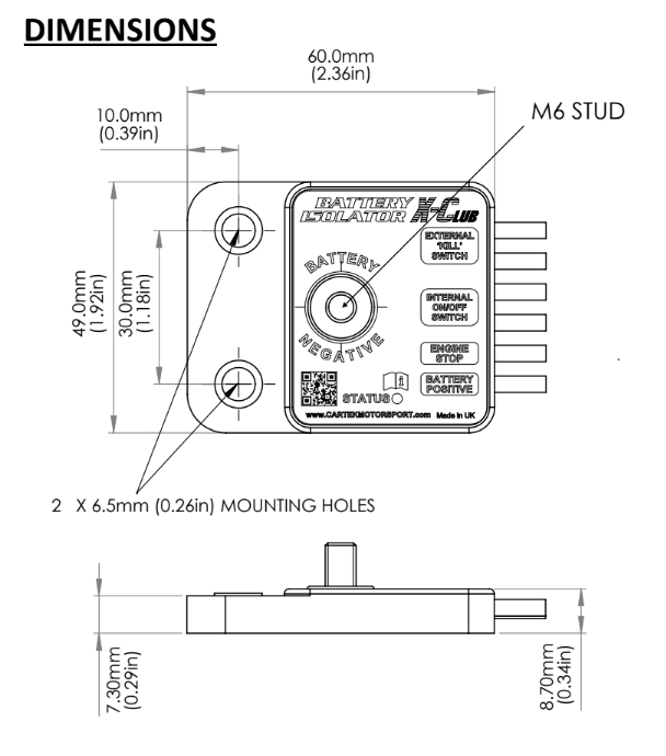 Cartek BATTERY ISOLATOR X-Club (Schalteinheit)   - elektronischer Batterieschalter